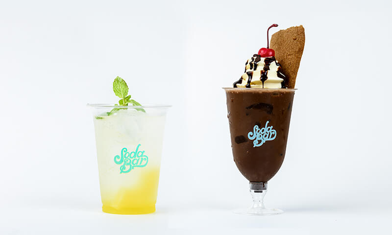 MARINE & WALK YOKOHAMA「SODA BAR」パイナップル ソーダ／クラシック チョコレート