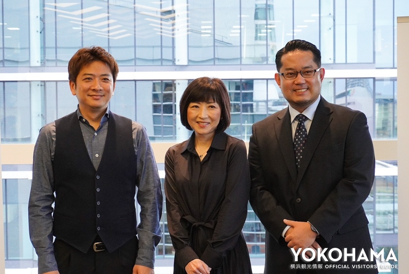 （左から）藤木 大地プロデューサー(2021-23)、新井 鷗子館長、ホールオルガニスト・近藤 岳さん