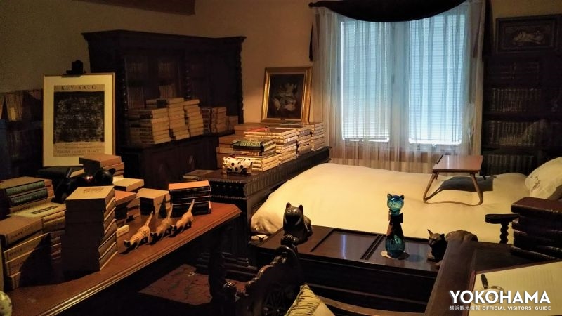 大佛次郎記念館　大佛邸の書斎と寝室を再現した部屋