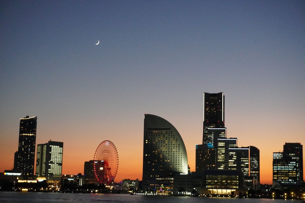 夕焼けの横浜