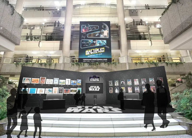 ランドマークプラザ 1階 サカタのタネ ガーデンスクエア（スター・ウォーズ創造のルーツ「日本」の文化を象徴する浮世絵／ジブリ特別アート展示）