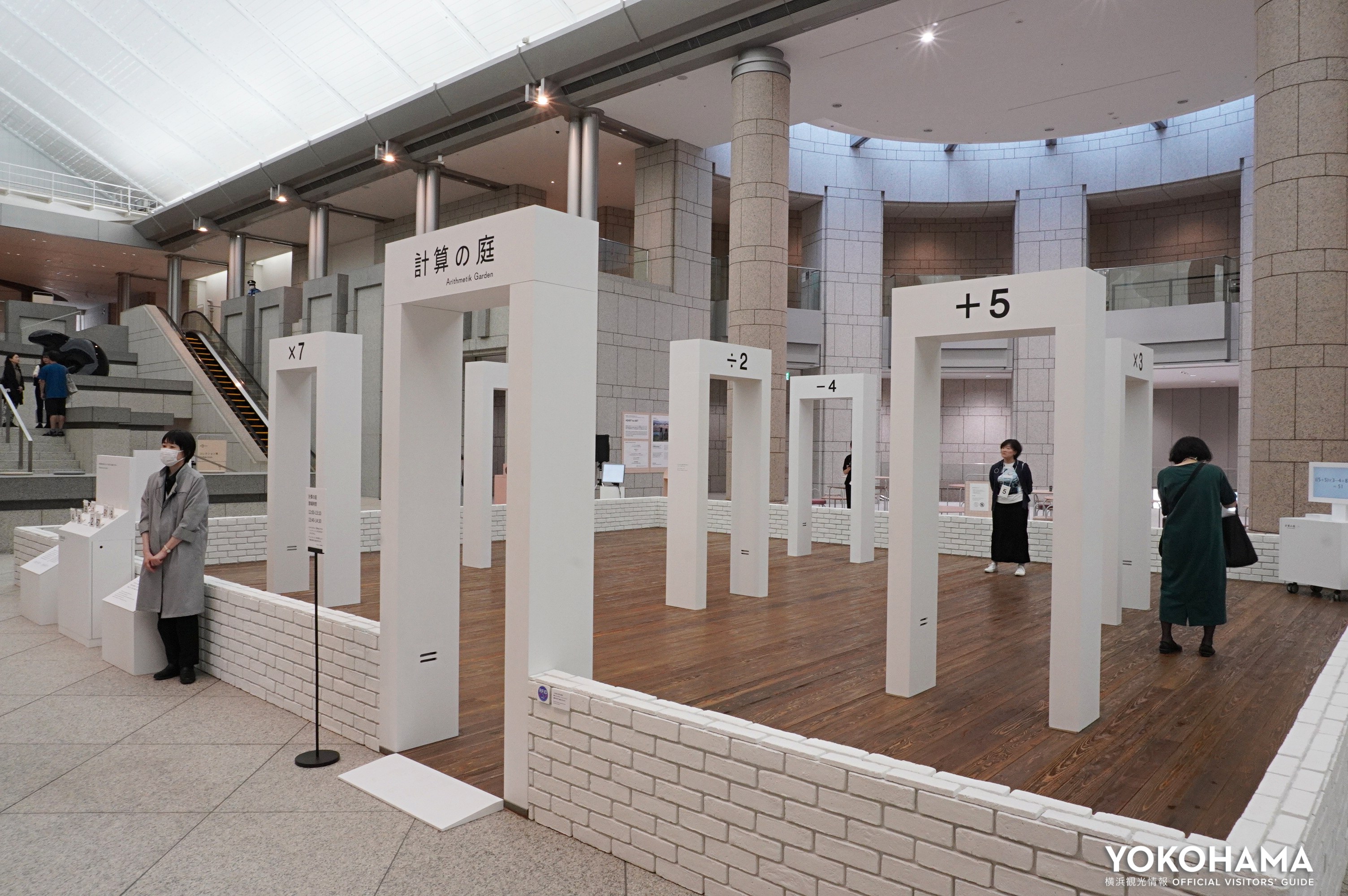 ゲートをくぐって指定された数字を目指します　　展示風景