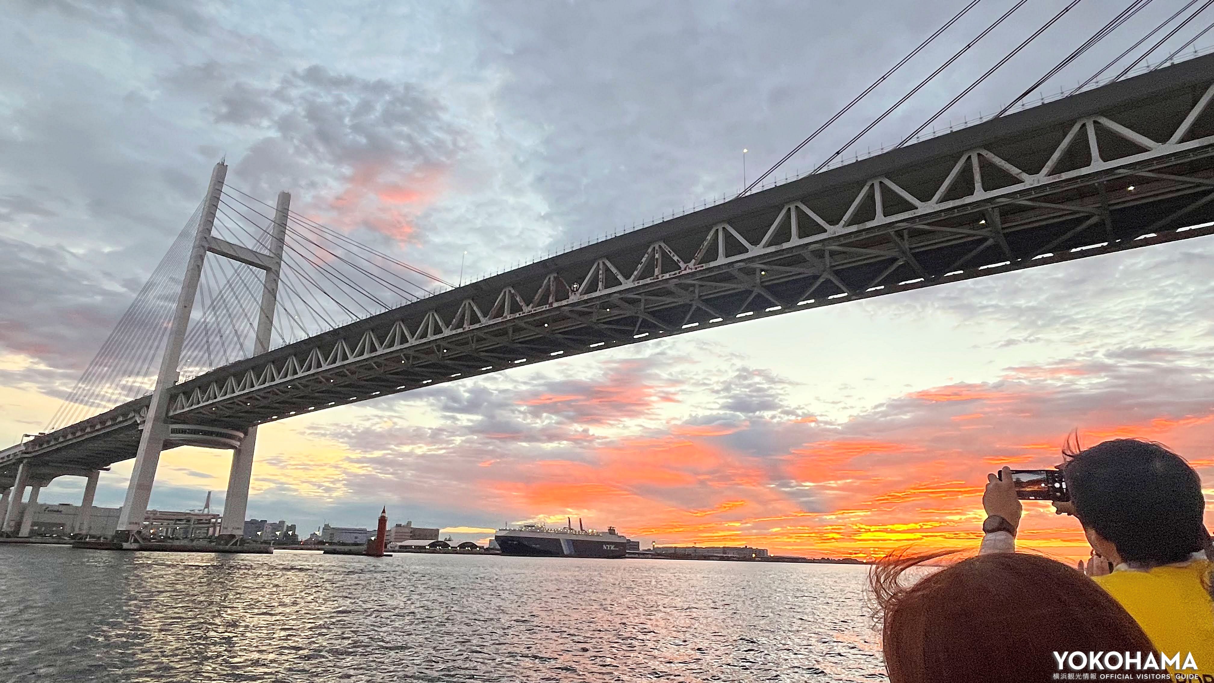 下から見るベイブリッジは迫力満点!