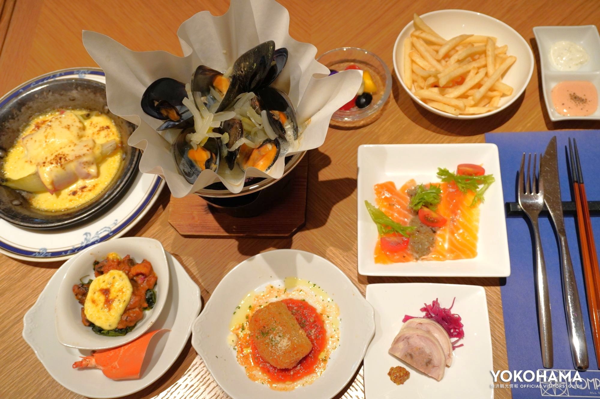 ベルギーの伝統料理からホテルの定番人気メニューまで多彩なメニューが勢揃います