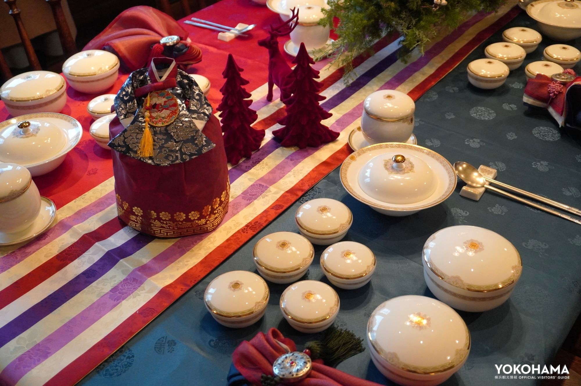 韓国の女性用伝統衣装チマチョゴリを象ったティーウォーマー