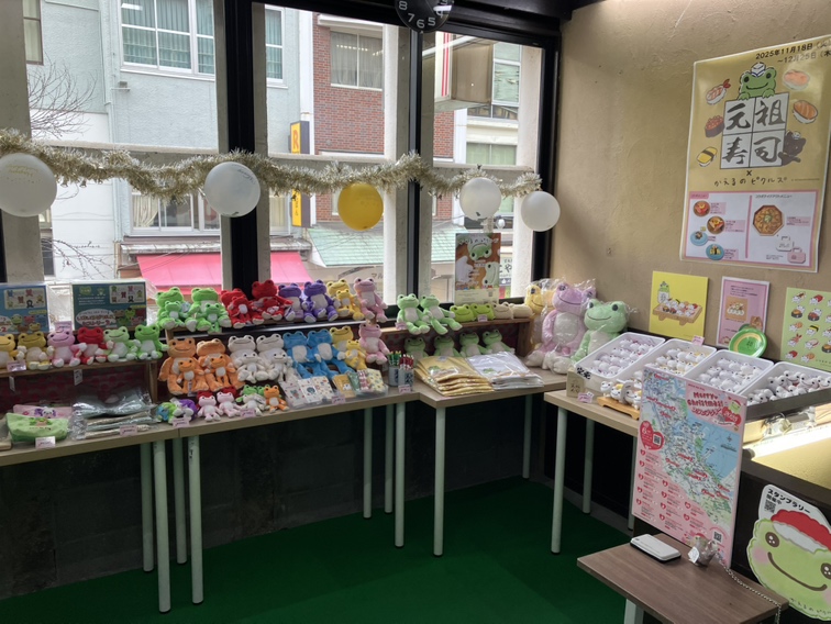 スタンプは階段上がってすぐ