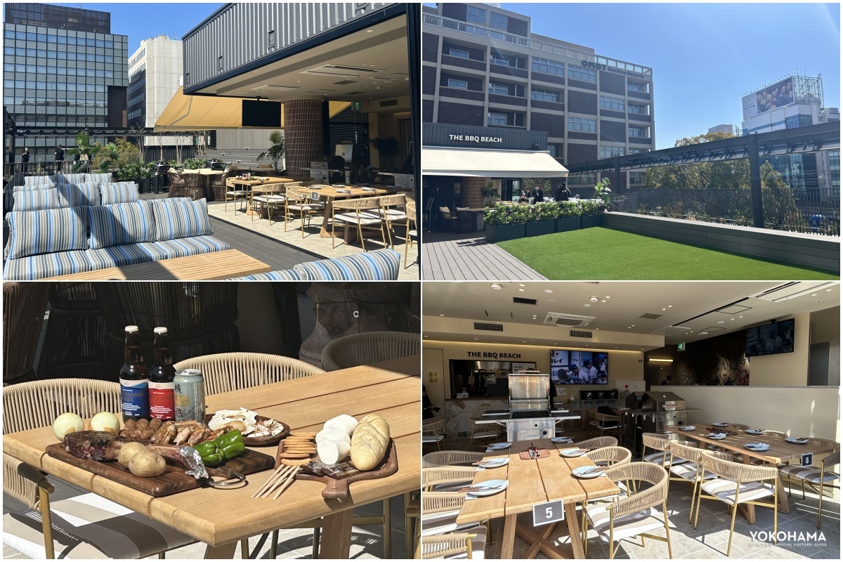 ルーフガーデンにつながる「THE BBQ BEACH」