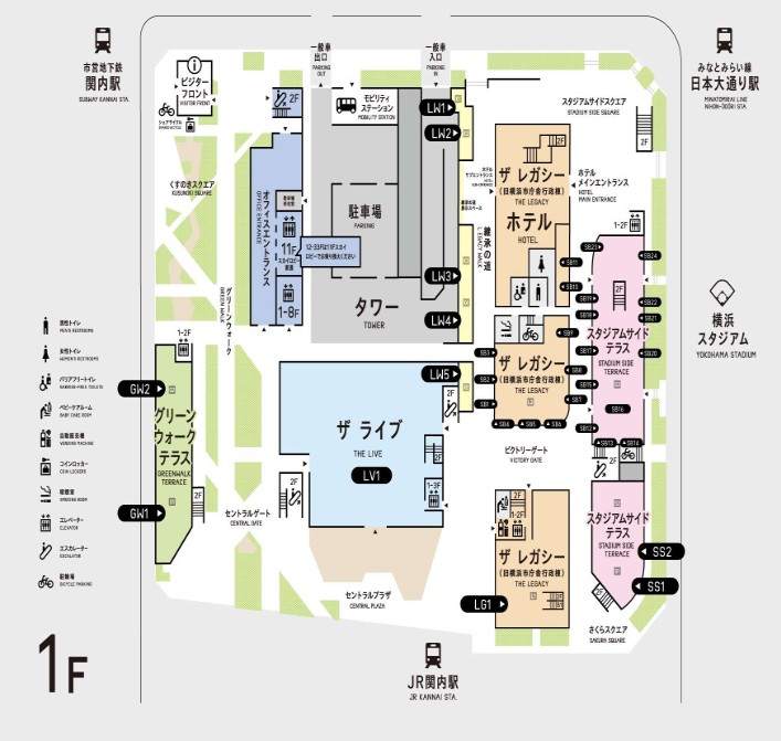 提供画像：BASEGATE横浜関内 街区マップ