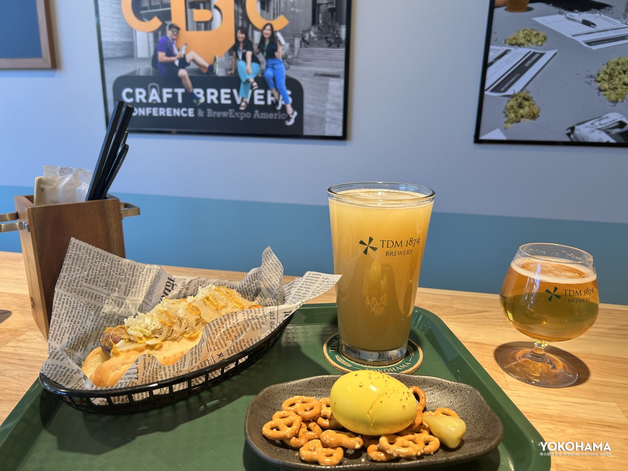 スタジアムを眺めながら、横浜のクラフトビールの味をぜひ