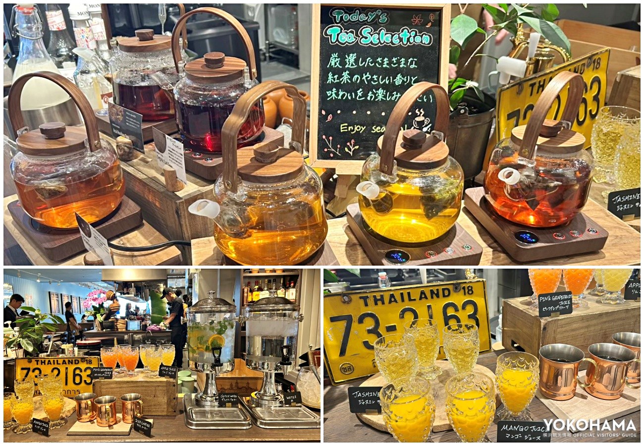 カクテルや紅茶、ジュースまで幅広く揃います