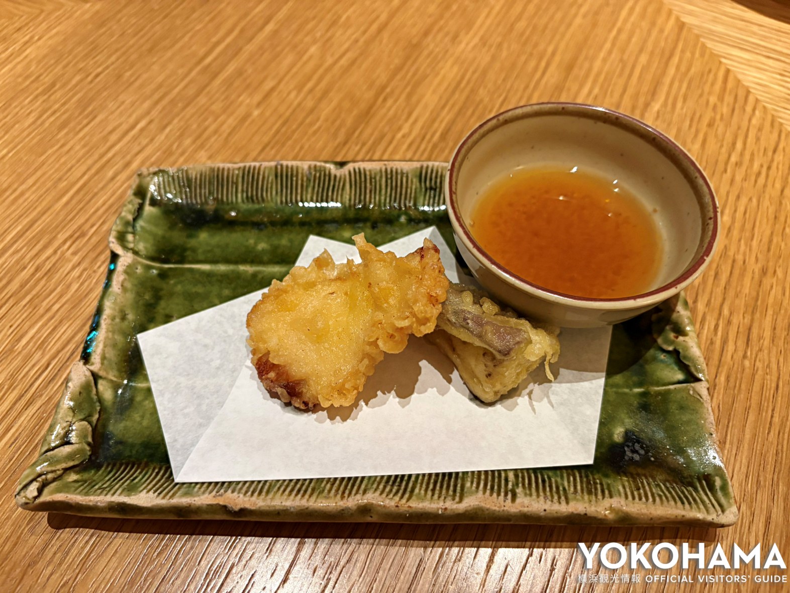 あげたての天ぷら とり天／伝統野菜　佐土原ナス