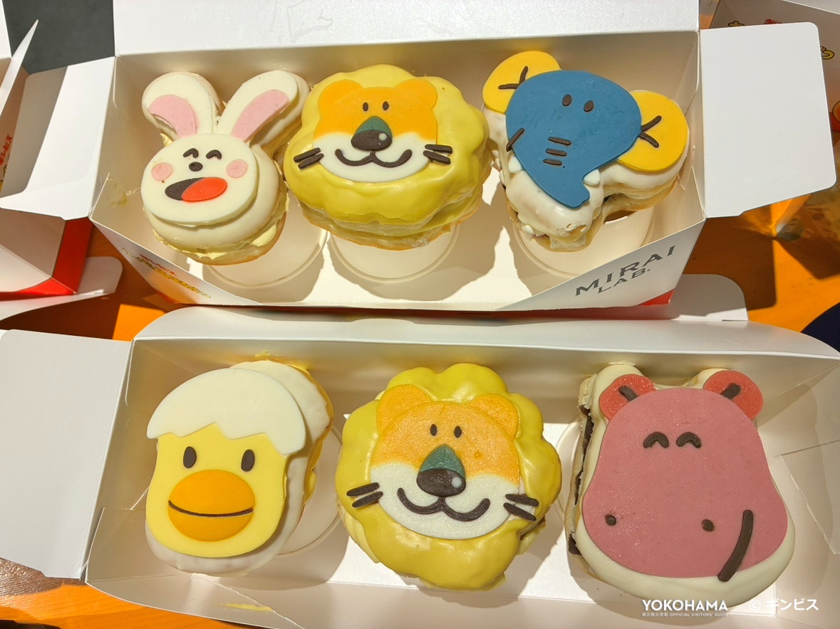 「たべっ子どうぶつ DONUTS えらべる3種BOX」には、オリジナルアートがデザインされた「MIRAI LAB. オリジナルBOX」が付いてきます