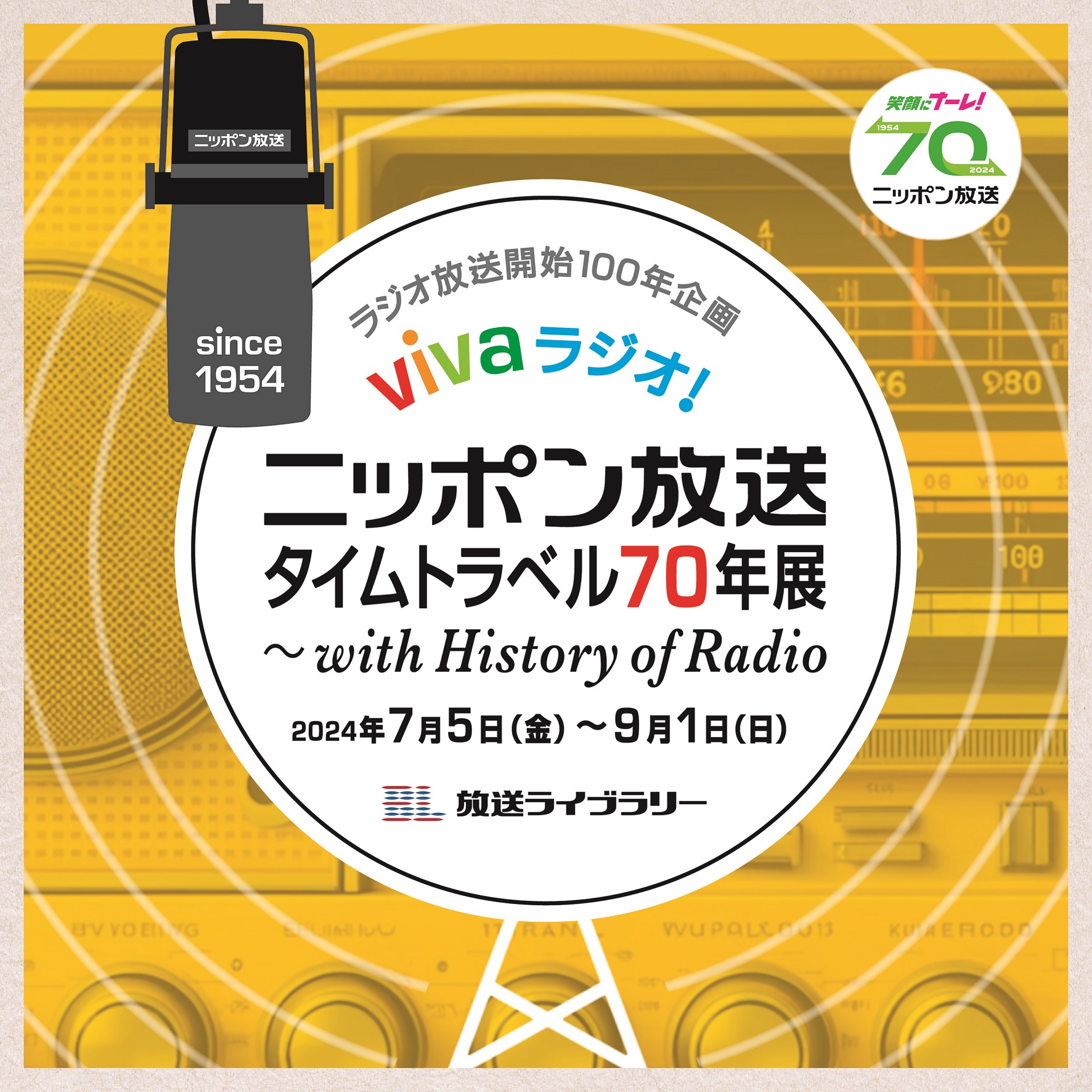 放送ライブラリー「vivaラジオ！ ニッポン放送タイムトラベル70年展 ～with History of Radio」
