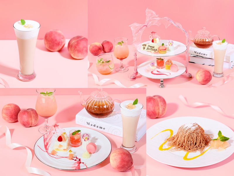 アニヴェルセルカフェ みなとみらい横浜 「桃 Sweets Collection」