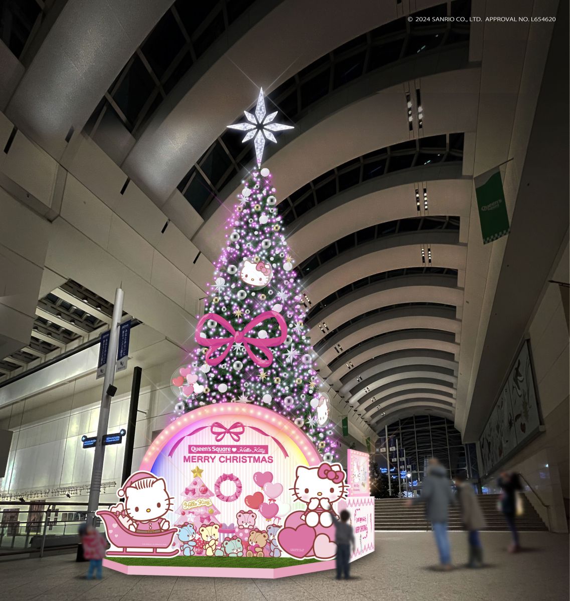 クイーンズスクエア横浜クリスマス2024 Hello Kitty Happy Christmas