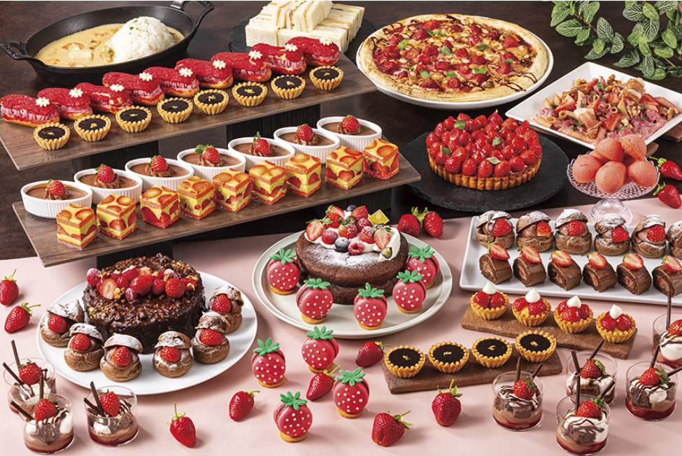 ローズホテル横浜「苺とチョコレートのスイーツブッフェ」