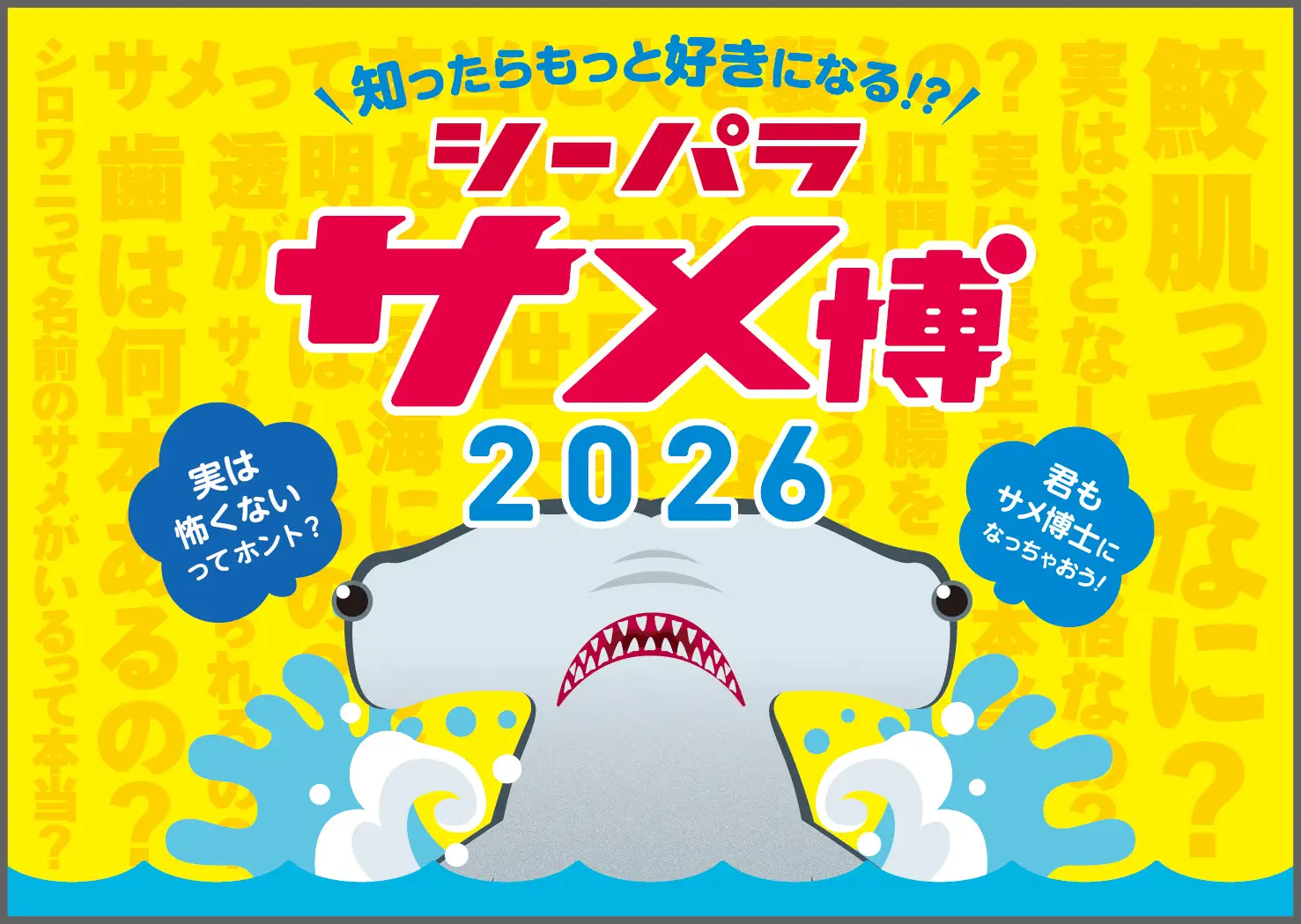横浜・八景島シーパラダイス 「シーパラ サメ博2026」