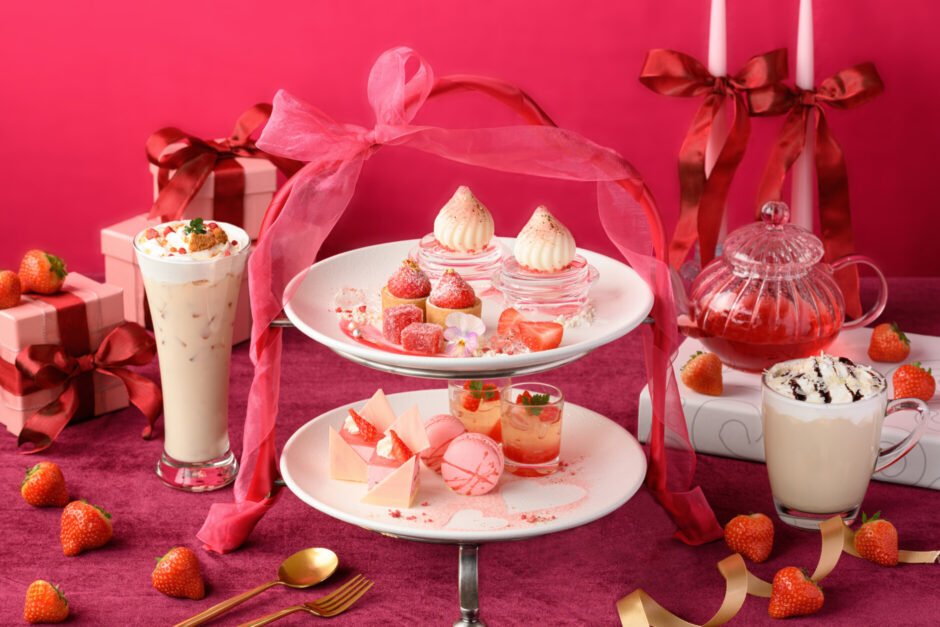 アニヴェルセルカフェ みなとみらい横浜 「ストロベリーアフタヌーンティー」