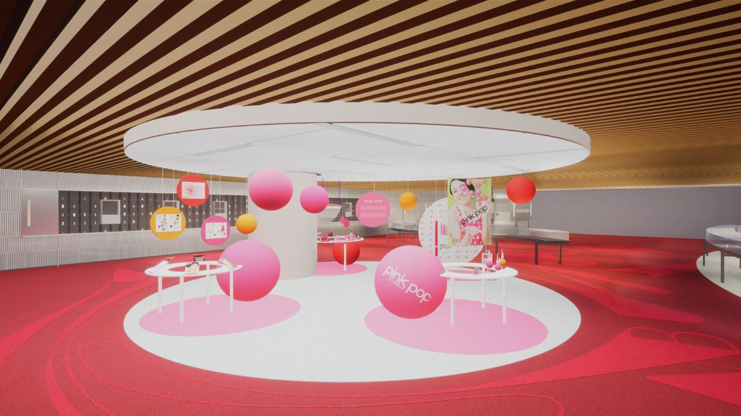 四季で移り変わる特別展示 Shiseido Seasons「pink pop」
