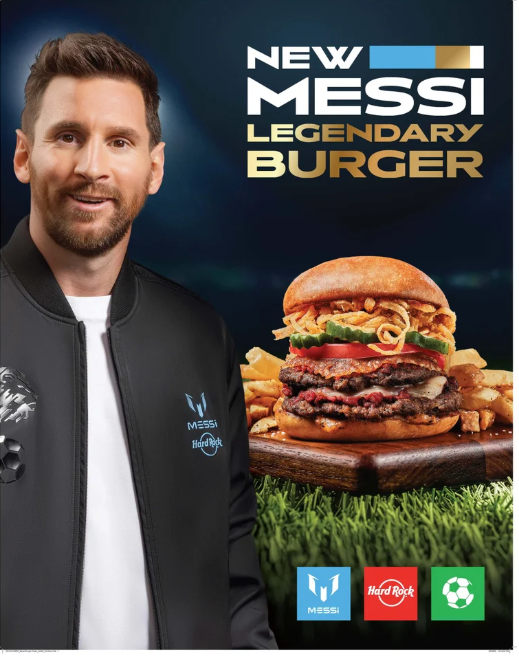 ハードロックカフェ 横浜　サッカー選手 リオネル・メッシの名を冠した期間限定スペシャルバーガー「MESSI LEGENDARY BURGER」（メッシ レジェンダリーバーガー）