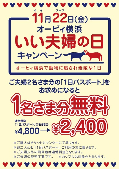 いい夫婦の日キャンペーン 公式 横浜市観光情報サイト Yokohama Official Visitors Guide