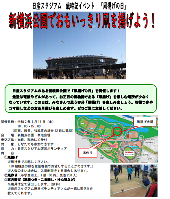 新横浜公園「凧揚げの日」
