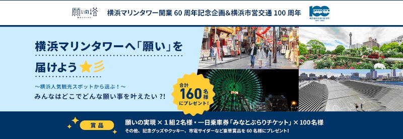 ～横浜人気観光スポットから選ぶ！～「みんなはどこでどんな願い事を叶えたい？！」キャンペーン